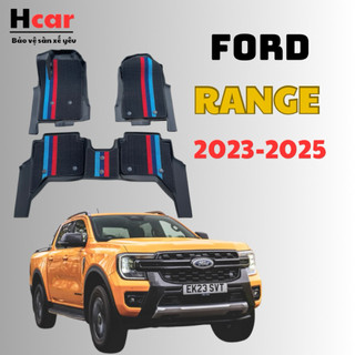  Thảm lót sàn xe ô tô Ford Ranger 2023-2025 Nhựa TPV đúc tràn viền không mùi chống nước  3 tấm bộ  