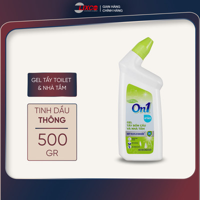 Gel tẩy bồn cầu và nhà tắm On1 dung tích 500G N0501, giúp diệt khuẩn 99,9 %, tẩy ố, làm trắng nhà tắm, bồn cầu hiệu quả