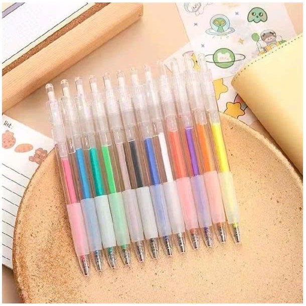 Bộ 12 Bút gel 3D, bút gel không xóa được