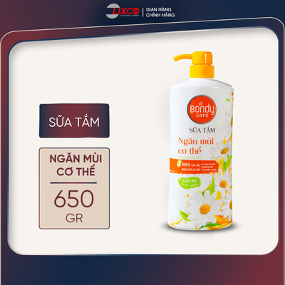 Sữa tắm ngăn mùi cơ thể, kháng khuẩn Bondy Care 650g, sữa tắm lưu hương thơm tự nhiên  - Lixco Việt Nam