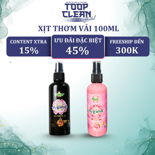 [Chính Hãng] Chai Xịt Xả Vải Khô HygienC Plus (Việt Nam) 100ml/Chai - Hương Mẫu Đơn/ Hoa Hồng (Xịt Thơm Áo Quần)