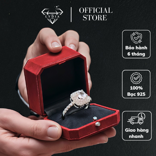 Nhẫn thiết kế hình vuông, quý phái, sang trọng - N66 Lydia