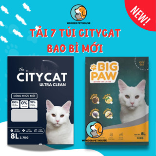  Combo Tải 7 Túi Cát CityCat Vệ Sinh Mèo 8L 3.7Kg Giá Rẻ - Vón Khử Mùi Cực Xịn 