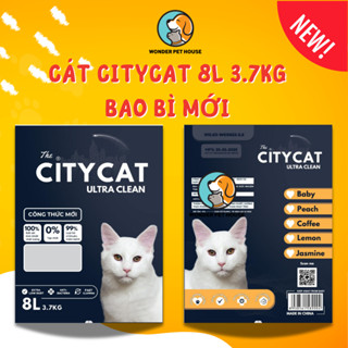  Cát vệ sinh cho mèo CITYCAT 8L 3.7kg siêu vón khử mùi giá rẻ 
