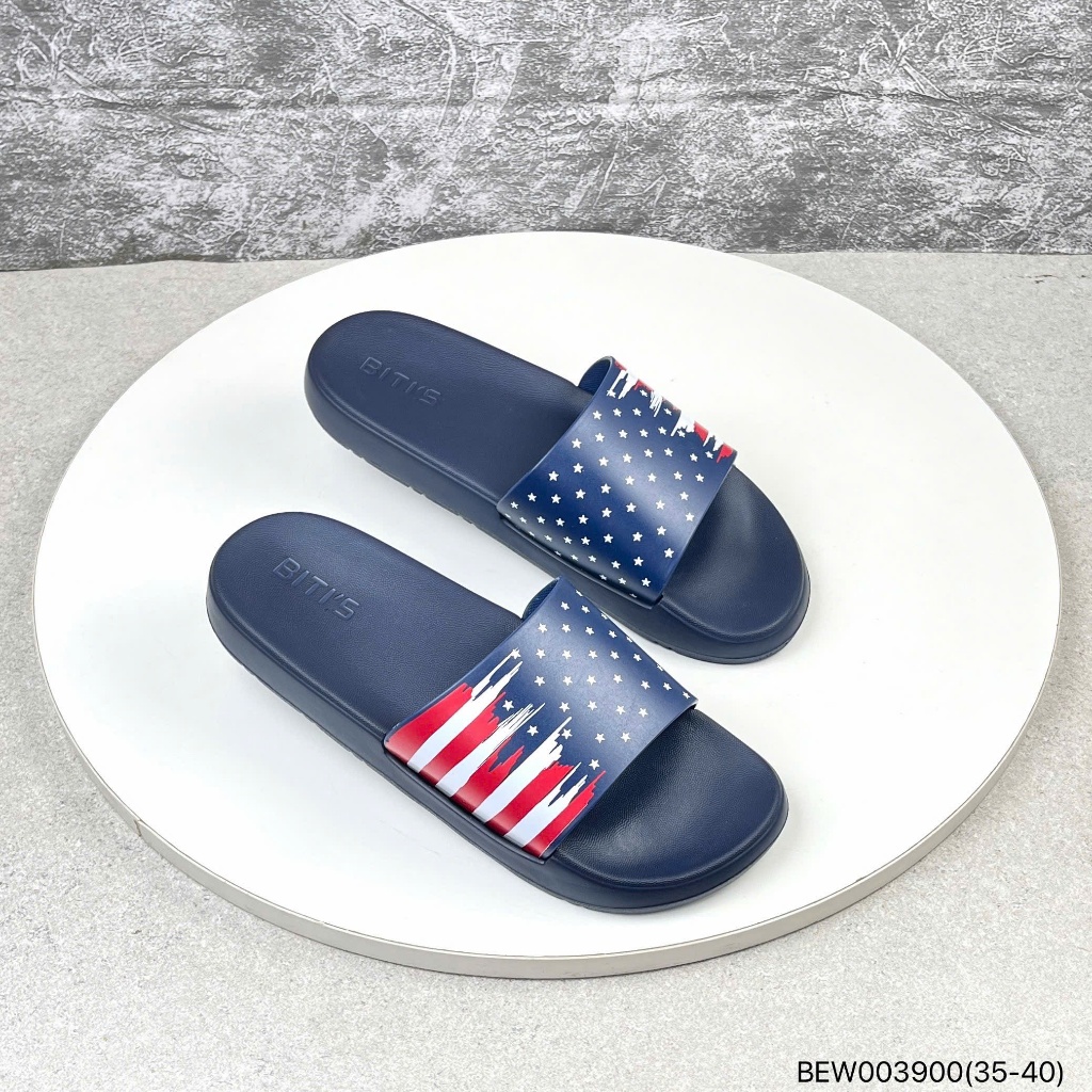 Dép lê mẹ và bé size 35-40 dép nhựa quai in hình lá cờ đế EVA siêu nhẹ rãnh đi êm chân BEW003900
