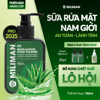 Sữa Rửa Mặt Miliman Cho Da Dầu Mụn, Sạch Sâu, Kiềm Dầu, Ngừa Mụn 150ML