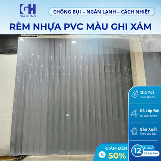  Rèm Nhựa PVC Ngăn Lạnh Màu Ghi Xám Che Tầm Nhìn Ngăn Thoát Nhiệt Điều Hòa Tiện Dụng 