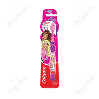 Bàn chải đánh răng em bé Colgate Barbie siêu mềm cho bé từ 5-9 tuổi