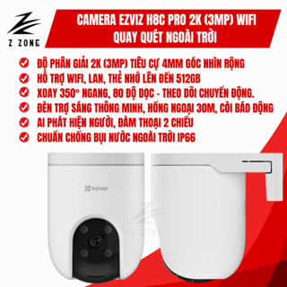 Camera Ezviz H8C Pro 2K (3MP) Xoay WiFi Ngoài Trời – Quay Quét 360°, AI Thông Minh, Chống Nước IP66