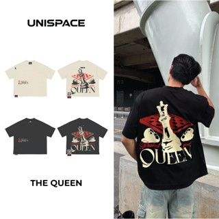 Áo thun local brand By UniSpace tay lỡ form Oversize unisex nam nữ The Queen