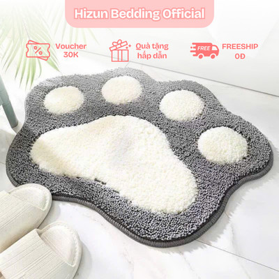 Thảm lau chân, thảm chùi chân lông cừu dày dặn mềm mịn thấm hút nước, chống trơn trượt, trải cửa ra vào ND10