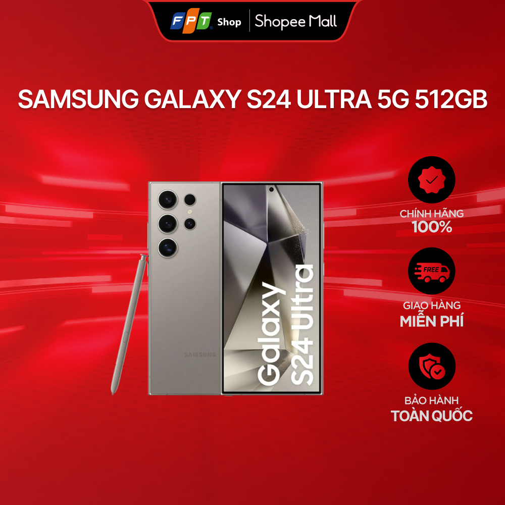 [New nguyên seal, chưa kích hoạt bảo hành] Điện thoại Samsung Galaxy S24 Ultra 5G 512GB