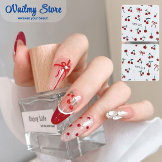  Sticker nail quả cherry 5d nổi dán móng tay trang trí nail MO270-272 hoa quả 
