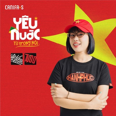 Mũ lưỡi trai thêu Việt Nam CANIFA S mũ người lớn thêu Cờ đỏ Sao vàng 5AA25S003