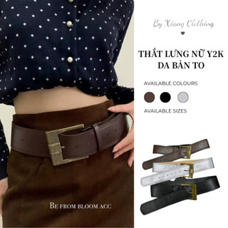  Thắt Lưng Nữ Y2K Da Bản To Phong Cách Retro Hợp Với Váy Quần Jean 