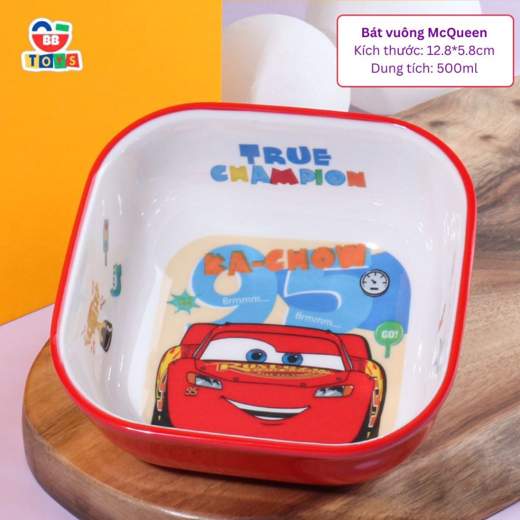 Bát Tô Chén Ăn Cơm Cho Bé ô tô MC Queen Nhựa Melamine