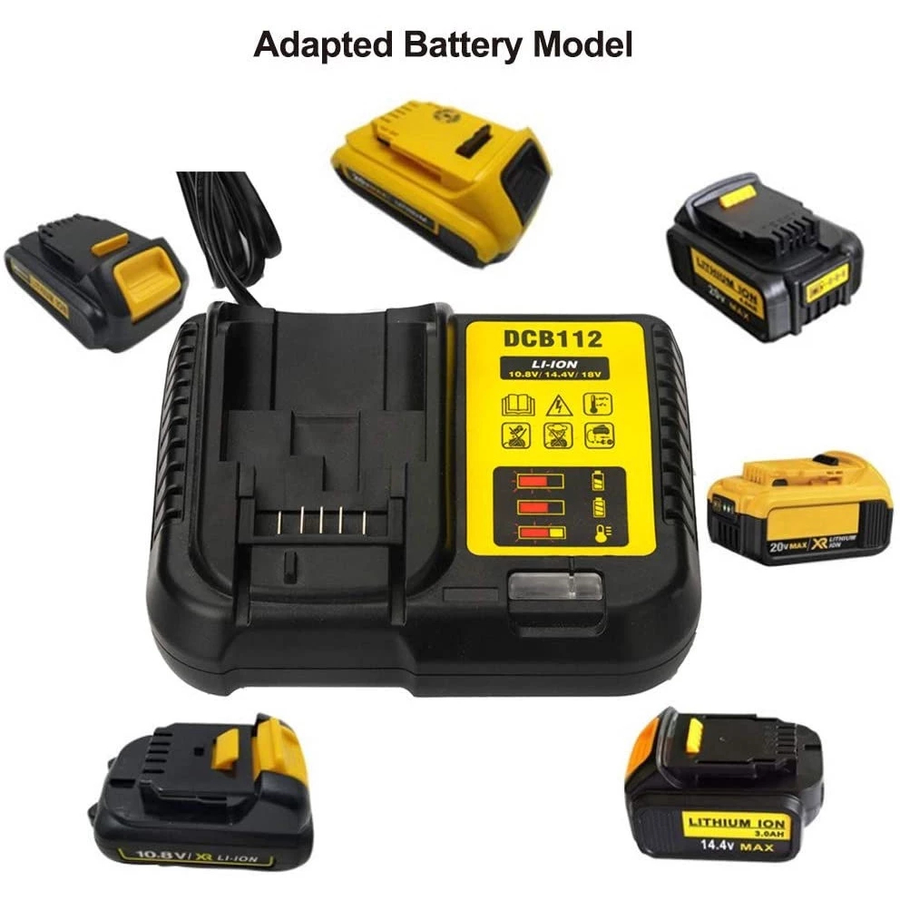 Sạc pin Dewalt DCB112 dùng cho pin Dewalt 12V/10.8V/14.4V/18V/20V