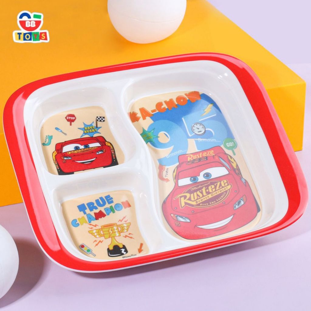 Khay Ăn Dặm Cho Bé ô tô McQueen Nhựa Melamine MCQ005