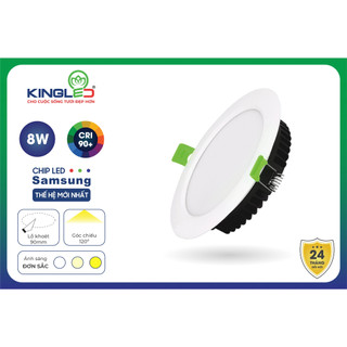 Đèn Led Âm Trần Ruby 8W-Ø90mm (DL-SS Series) - KINGLED (Hàng Chính Hãng)