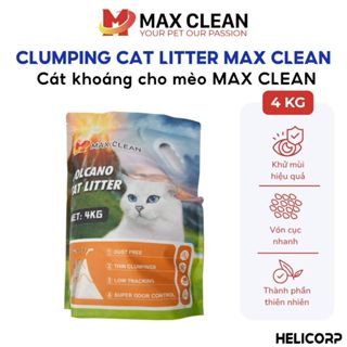 Cát Mèo, Cát Khoáng Vệ Sinh Cho Mèo Max Clean 4KG - HeLiCorp