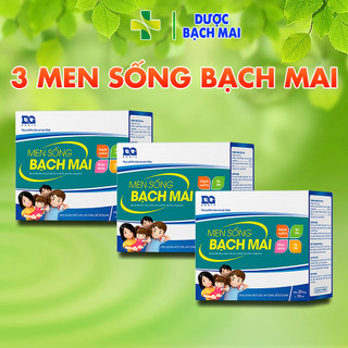  Combo 3 Men sống Bạch Mai men vi sinh cho bé tiêu chảy táo bón rối loạn tiêu hóa với chủng lợi khuẩn 