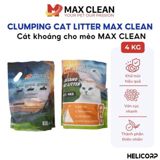 Cát Mèo, Cát Khoáng Vệ Sinh Cho Mèo Max Clean 4KG
