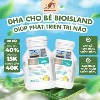 Viên uống Dha cho bé Bioisland Úc giúp hỗ trợ phát triển trí não và hệ thần kinh của trẻ 60 viên