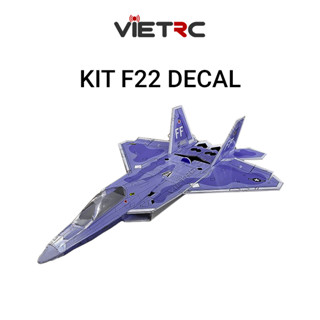  Kit máy bay điều khiển từ xa F22 sải 64cm từ xốp dẻo chịu va đập độ bền cao dán sẵn decal 