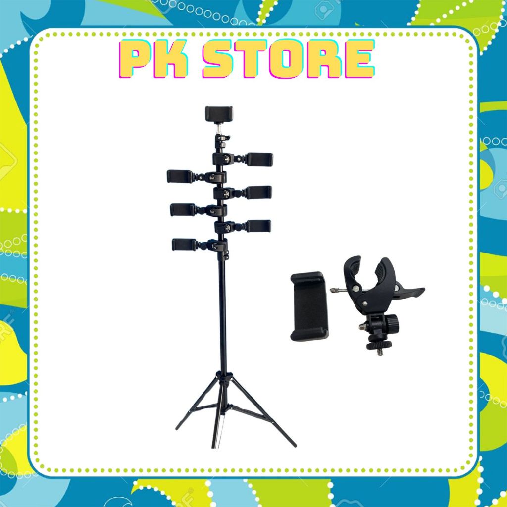 Kẹp càng cua gắn điện thoại vào xe đạp, tripod, chân đèn livestream, chụp hình, quay phim nhiều máy cùng lúc