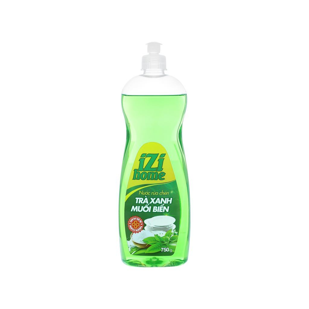 Nước rửa chén IZI HOME trà xanh muối biển chai 735ml