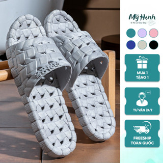  Dép đi trong nhà đúc nguyên khối  Dép Nam Nữ siêu nhẹ chống trơn trượt Xuất Khẩu Hàn Quốc DN12 