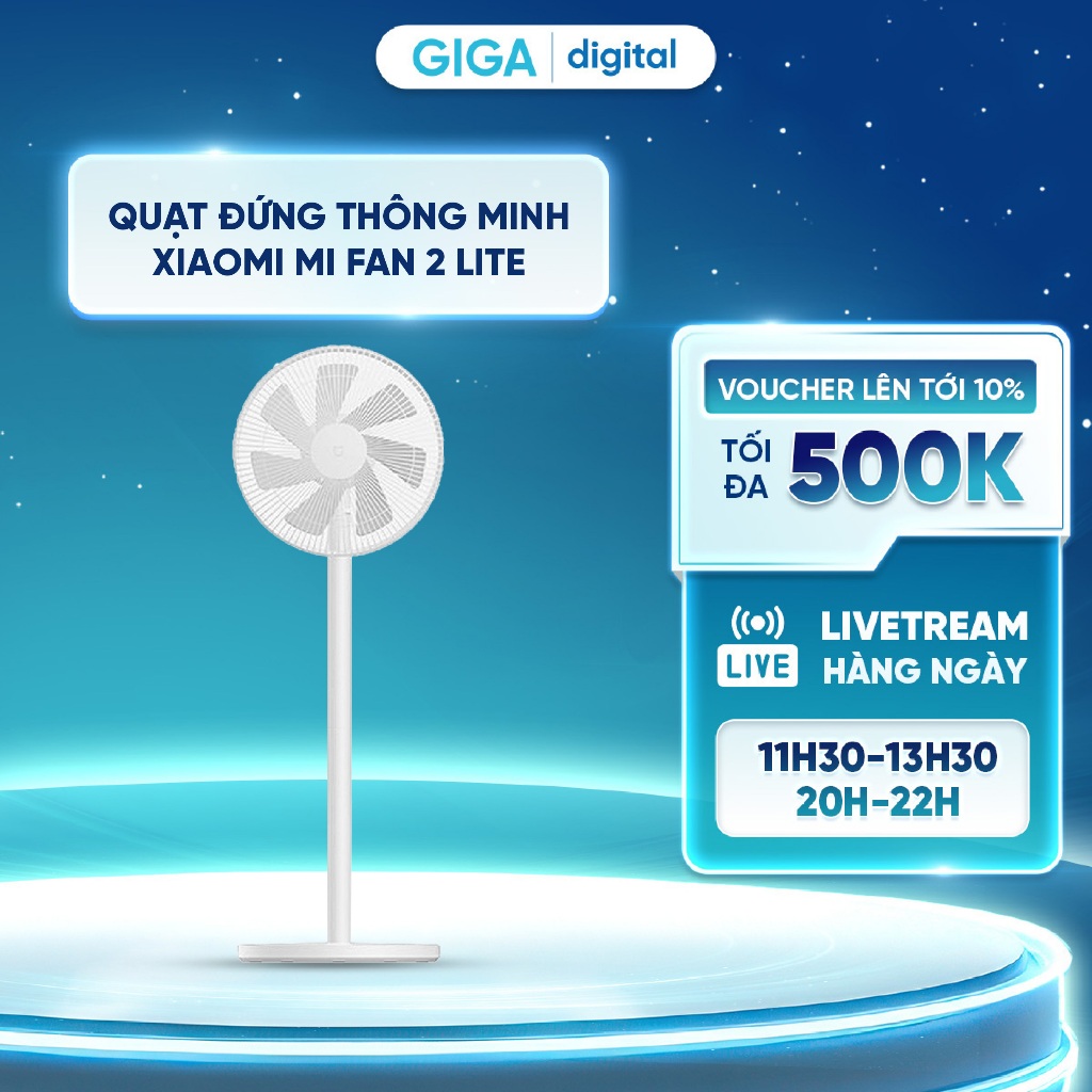 Quạt đứng thông minh Xiaomi Mi Fan 2 Lite - 7 cánh quạt, hoạt động yên tĩnh, kết nối app Mi Home | BigBuy360 - bigbuy360.vn