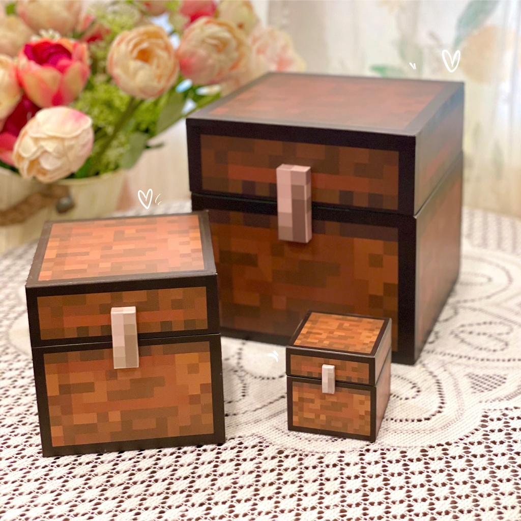 Hộp minecraft lưu trữ kiểu Pixel, hộp rương đồ, hộp theo yêu cầu theo khối trong game minecraft