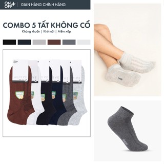 Combo 5 tất vớ nam không cổ Cotton công nghệ ULTRA FRESH kháng khuẩn khử mùi - ONOFF 18AP25A147