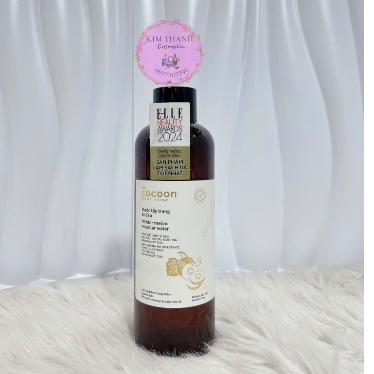 Nước tẩy trang bí đao The Cocoon Vietnam 500ml thuần chay cho da dầu mụn
