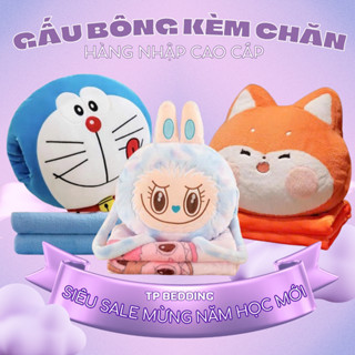  Chăn gối văn phòng đa năng thú kèm chăn hình thú nhồi bông cho bé chăn gối gấu bông giá rẻ 
