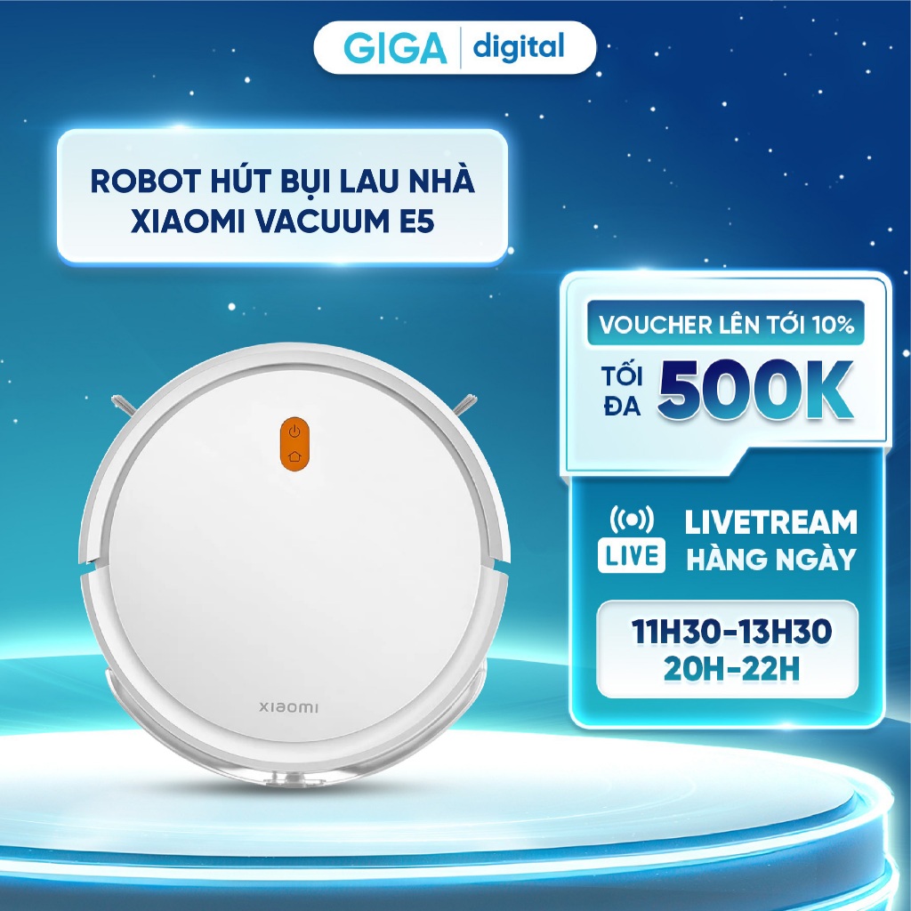Robot hút bụi lau nhà Xiaomi Vacuum E5 - Ba cấp độ hút