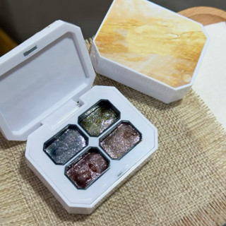  Set nhũ bạch kim 4 màu vẽ viền trang trí nail siêu sáng HUAXI 