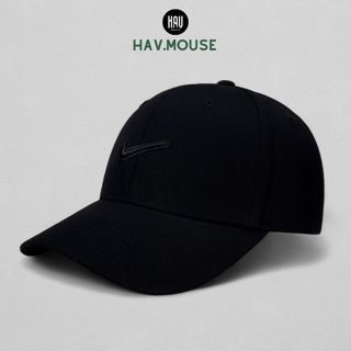 Mũ lưỡi trai nón kết đen thêu LOGO nhỏ Naiky đen Free Size - Full hộp dành cho nam và nữ