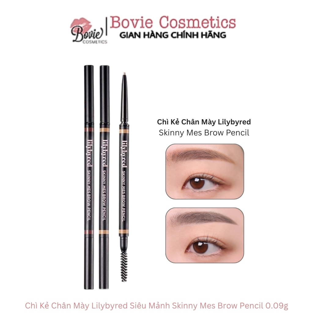 Bút Chì Kẻ Lông Mày Siêu Mảnh LILYBYRED Skinny Mes Eyebrow Pencil 0.08g