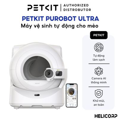 [CAMERA AI] Máy Dọn Phân Mèo Tự Động PETKIT PUROBOT ULTRA Công Nghệ AI Cao Cấp - HeLiCorp