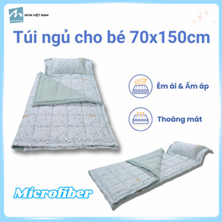 Túi ngủ cho bé MYM kích thước 70x150cm chất liệu vải Microfiber nhung