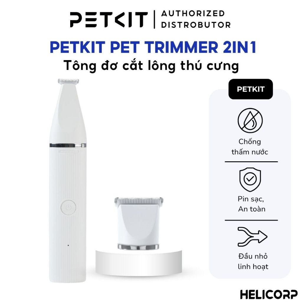 Tông Đơ Cắt Tỉa Cạo Lông Chó Mèo Petkit Pet Trimmer 2in1 Pro