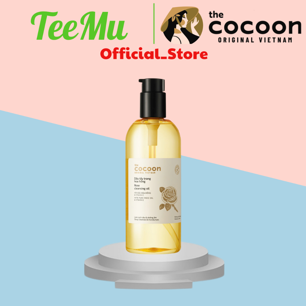 Dầu Tẩy Trang Hoa Hồng Cocoon Rose Cleansing Oil Sạch Sâu Dưỡng Ẩm Dịu Nhẹ 310ml
