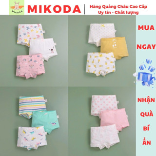  Quần chip bé gái MIKODA Combo 3 chiếc Quần lót đùi trẻ em cotton cao cấp mềm bảo vệ vùng kín QL11 