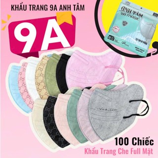  50 Khẩu trang 9A Anh Tâm 5 lớp chống nắng toàn diện che phủ rộng 48-95kg kháng khuẩn xịn 2027 