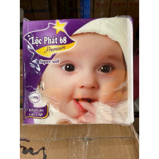 Combo 10 cục giấy vuông emos phiên bản lộc phát mới 100 gram