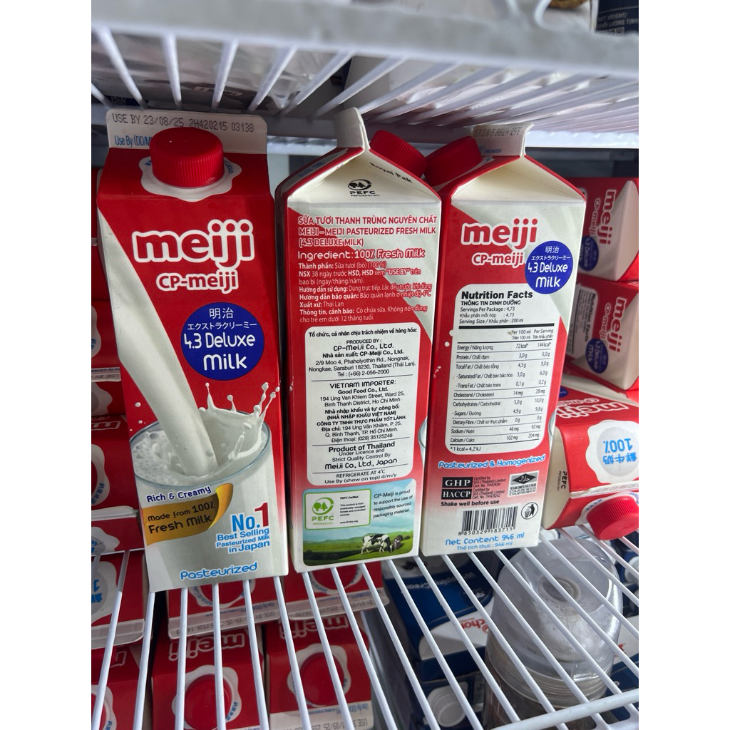 Sữa Thanh Trùng Meiji, 946ml [Hoả Tốc]