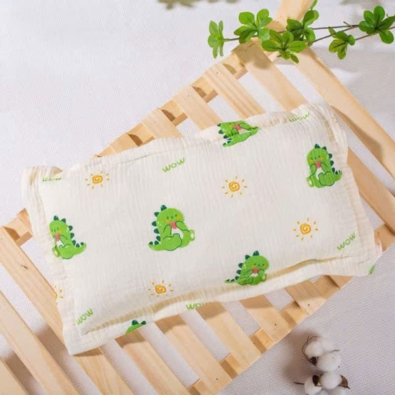 [6 tháng-1 tuổi]Gối xô Muslin mềm mịn thấp hút dành cho trẻ em 6 tháng,7 tháng,8 tháng,9 tháng,10 th