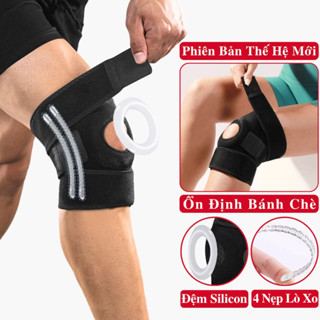  Bó Gối Thể Thao Cao Cấp 4 Nẹp Trợ Lực Và Đệm Silicon. Băng Gối Thể Thao Bảo Vệ Đầu Gối 